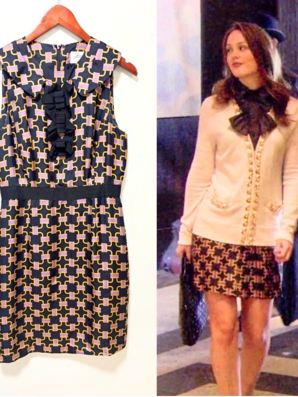 Milly Dress Blair Waldorf ASO Gossip Girl Sleeveless Silk Rare Size 8 Preppy
